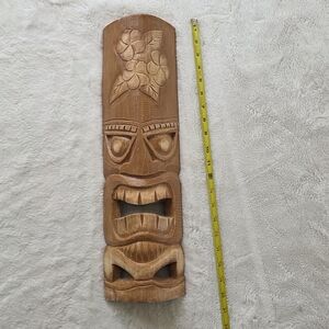 Hand Carved Natural Wooden Tiki Mask